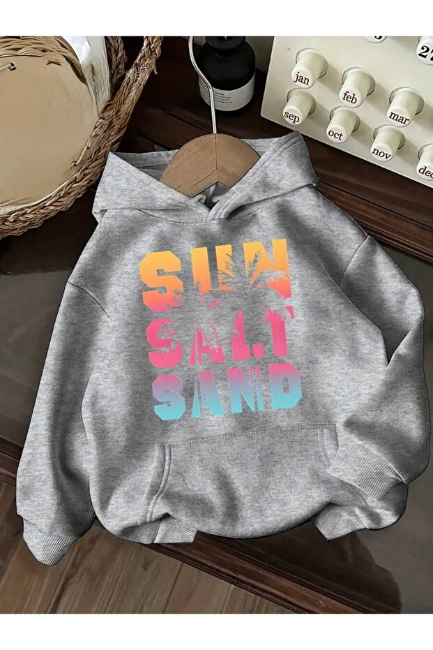 سويت شيرت بقلنسوة للجنسين من SUN SALT SAND مقاس كبير