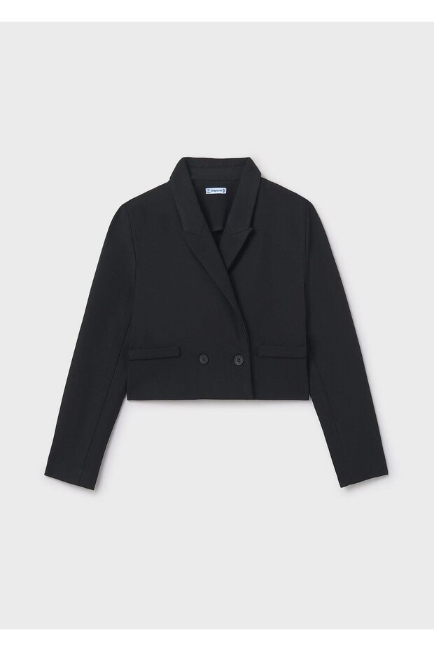 Kız Çocuk Örme Ceket Siyah - 1