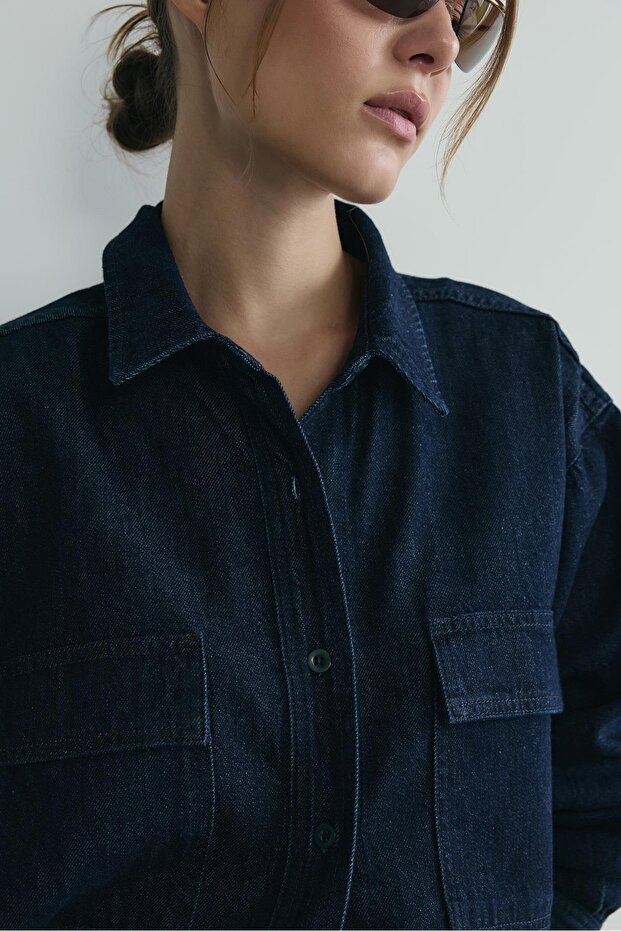 Mavi 88 Oversize Denim Gömlek - 3