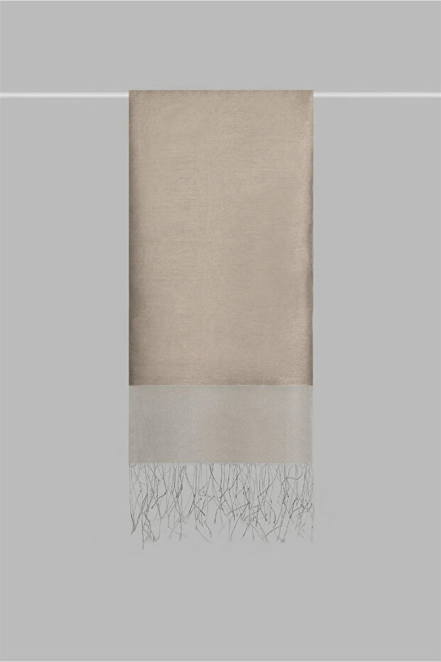 ipekli çift kat tüllü şal - 2