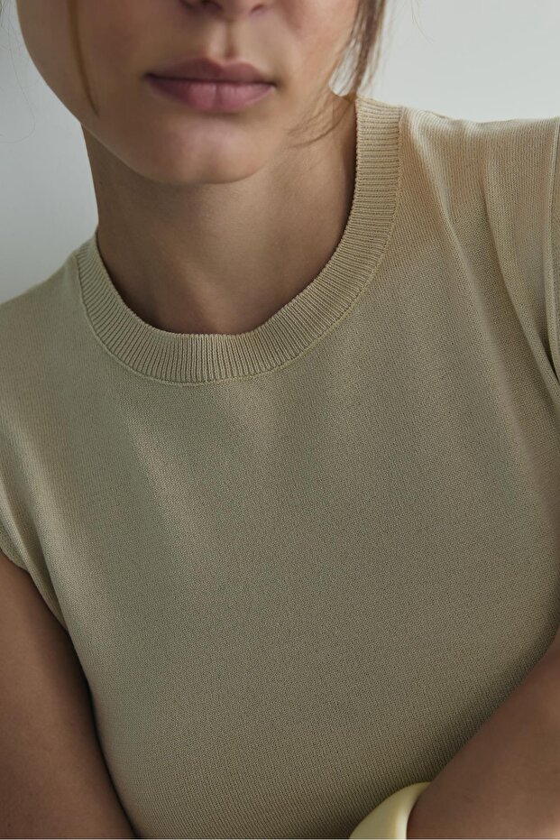 Bej Lea Triko Bluz - 4