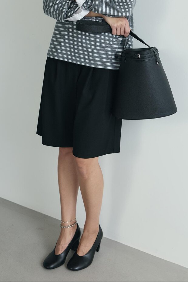 Siyah Bren Bermuda Şort - 3