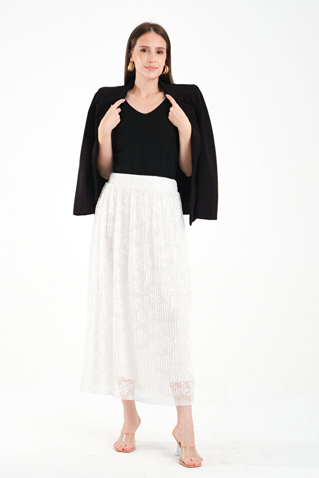 Pliseli Maxi Etek - 6