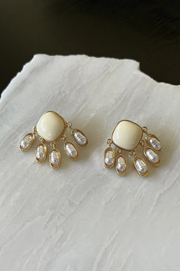 Pearl Dangle Earrings - 2