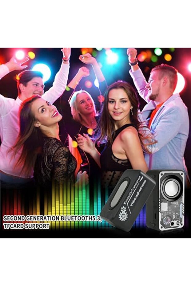 Renkli LED Ekranlı Bluetooth Hoparlör, Net Ses ile 5W Küçük Hoparlör, Destek TWS/TF Kartı, Erkekler/ - 3