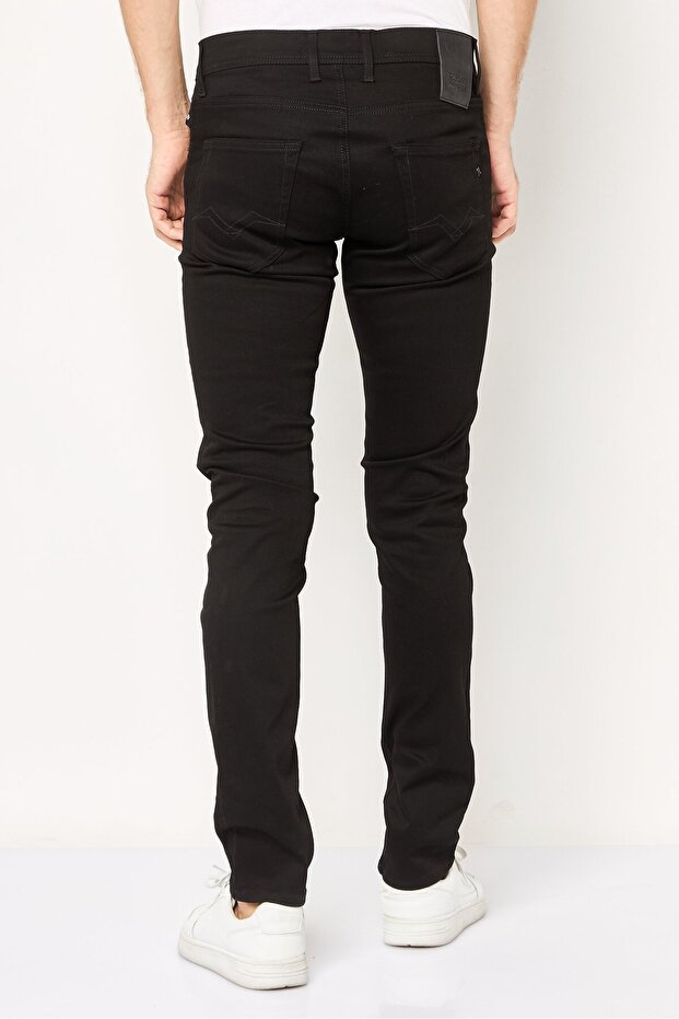 Men Regular Fit Solid Stretchable Jeans, Black - 4