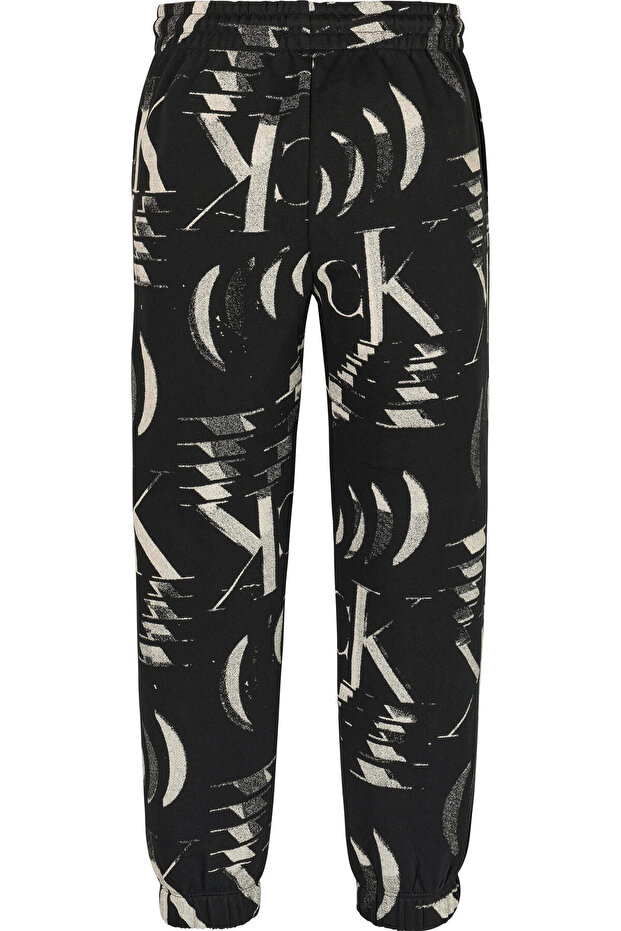 GLITCHED MONOGRAM JO Erkek Siyah Jogger - 3