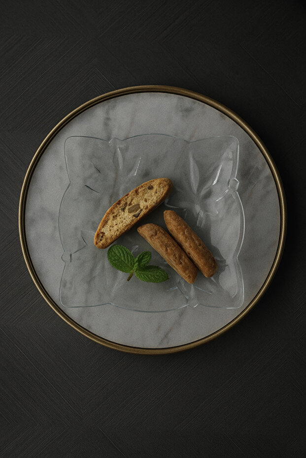 6 Parça Kek, Pasta, Tabağı - 2