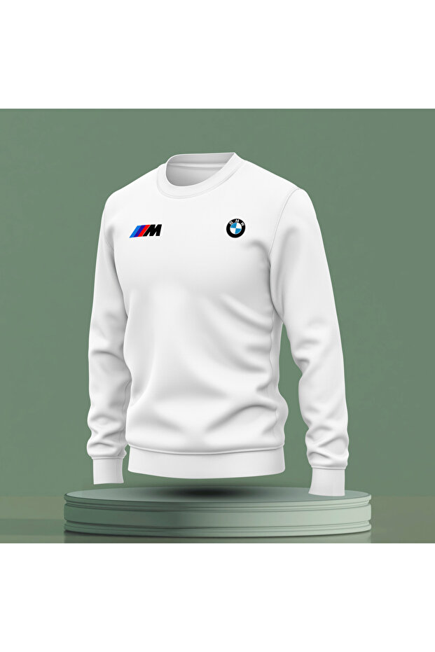 Crew Neck Bmw Printed Men's Sweatshirt / Car