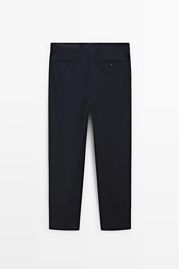 Wool blend suit trousers - 8