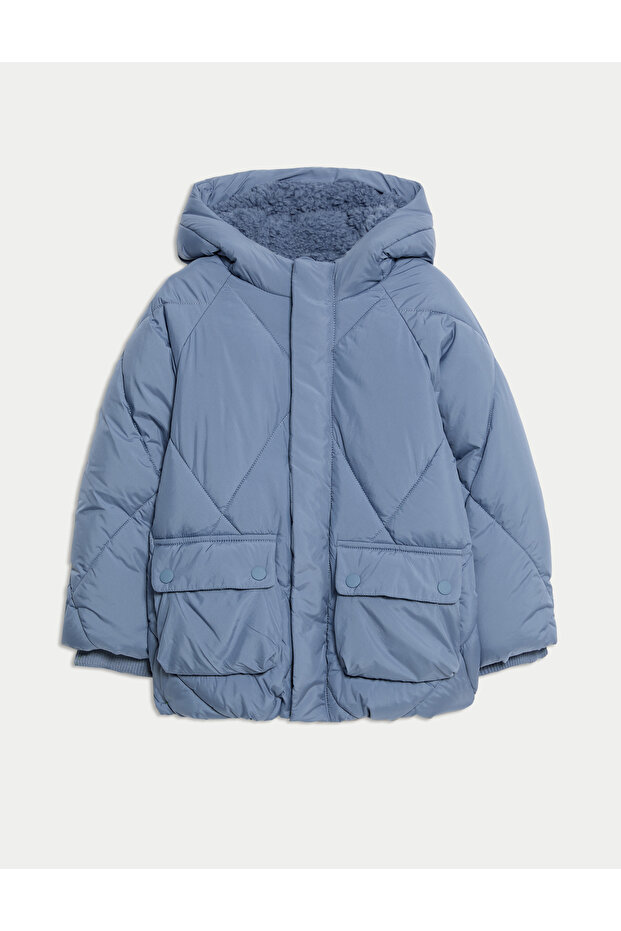 Kapüşonlu Kapitone Ceket (2–8 Yaş) - 3