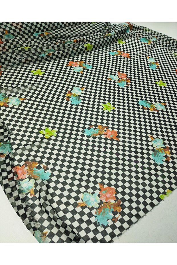 شيفون داما منقوش بالزهور عرض: 150 - 5