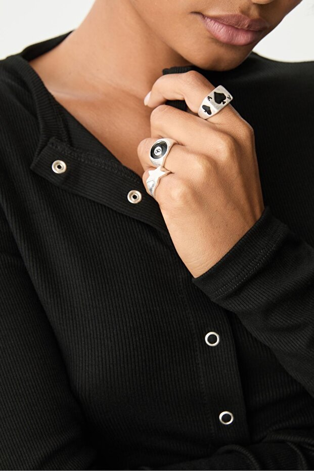 3'lü kombine yüzük seti - 2