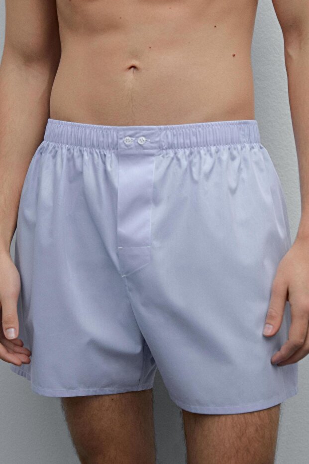 Düz poplin boxer - 2