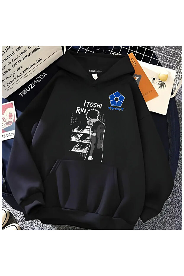 Blue Lock Printed Unisex Oversize Hooded Sweatshirt Hoodie