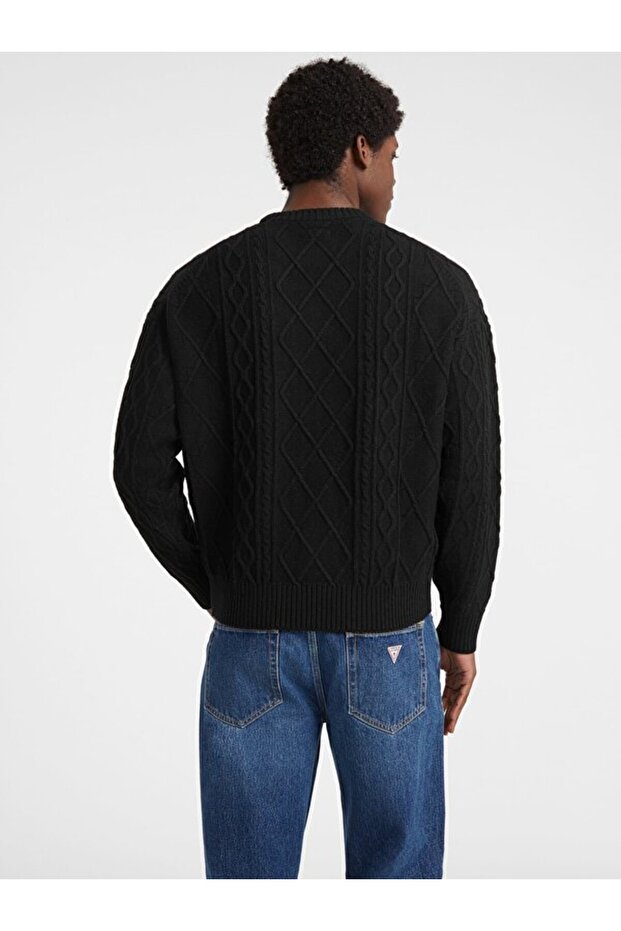 Jeans Erkek Yün Karışımlı Triko - 4
