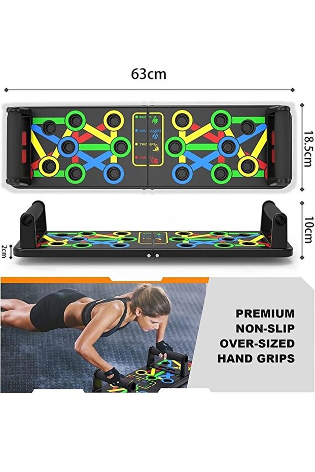 14 in 1 Push Up Board,Multi-Function Push Up Bar,Foldable Push Up Handles to Strengthen Arms - 5