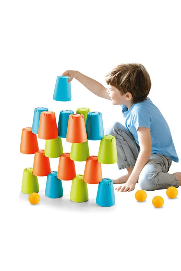 24 Piece Stacking And Nesting Cups Building Set Quick Stack Cups Interactive Game - 2