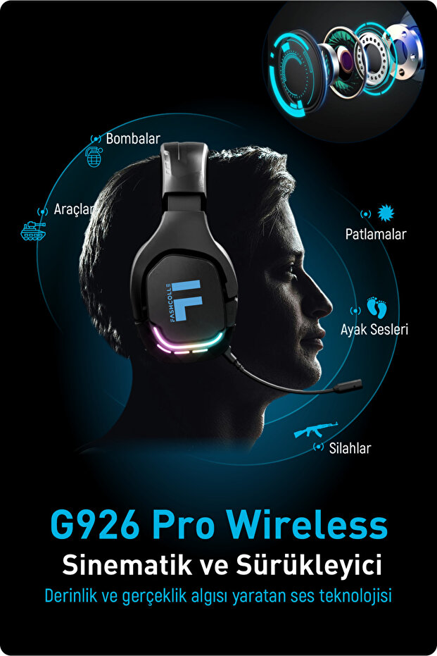 G926 Pro Wireless Oyuncu Kulaklığı - 2