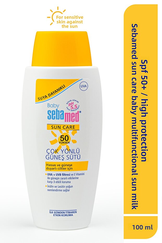 Children's Sunscreen Spf 50 100 ml Uva Uvb Filtered Vitamin E Sensitive Baby High Protection