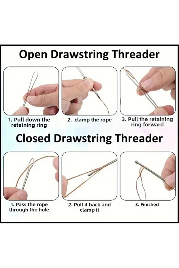 Yiwu 5 Pieces White Spring Threader Tool with Flexible Tip and Ergonomic Handle - 3