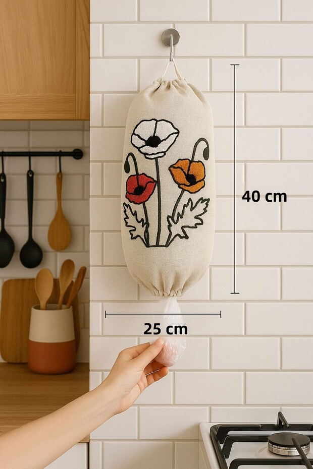 Linen Bag Pocket & Punch Linen Bag Organizer – Bag Organizer, Kitchen Bag Organizer 1 Piece