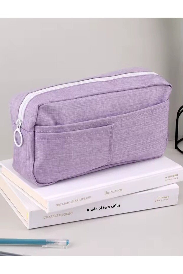 Large-Capacity Canvas Wallet Pen Holder, Ideal Gift Pen Holder with Simple Design and Quality Fabric