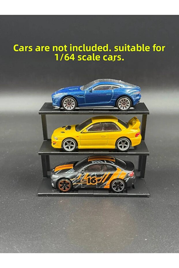 1:64 Scale Vehicle Display Stand - Black - for 3 Vehicles