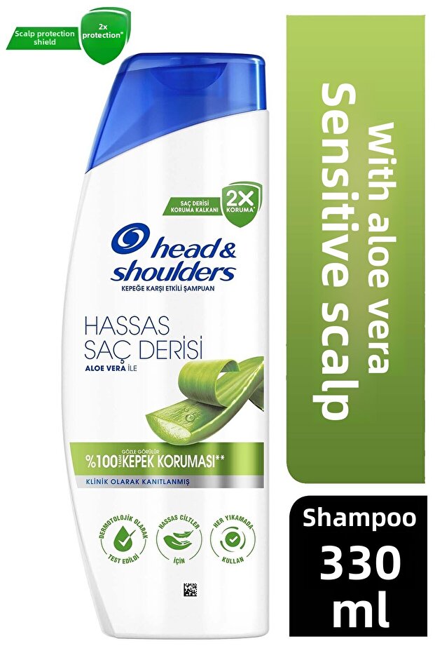Head and shoulders sensitive scalp aloe vera shampoo 330 ml - 1