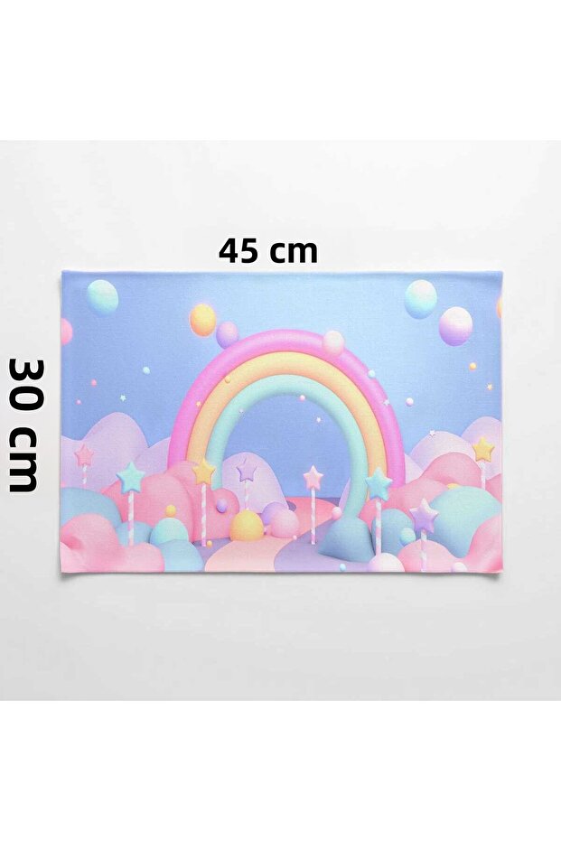 Colorful Patterned Feeding Cover Easy to Clean Children's Tablecloth Washable 30X45 cm