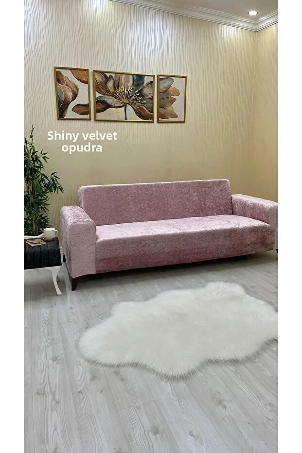 Velvet Elastic 3-Person Sofa Cover Sofa Cover Chair Cover Flexible