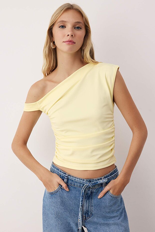 Sarı Örme Bluz TEDSS24BZ00031 - 1