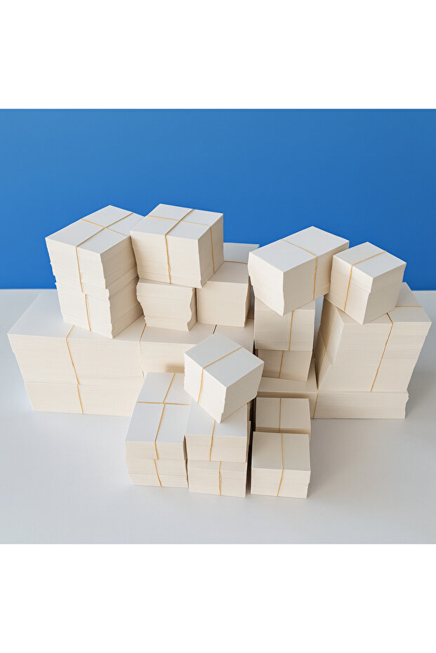 Boş Kartvizit Boy 100 Adet Kalın Not Kağıdı 8x5 cm - 6