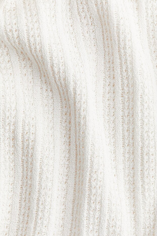 Kolsuz Tekstüre Triko Elbise - 6