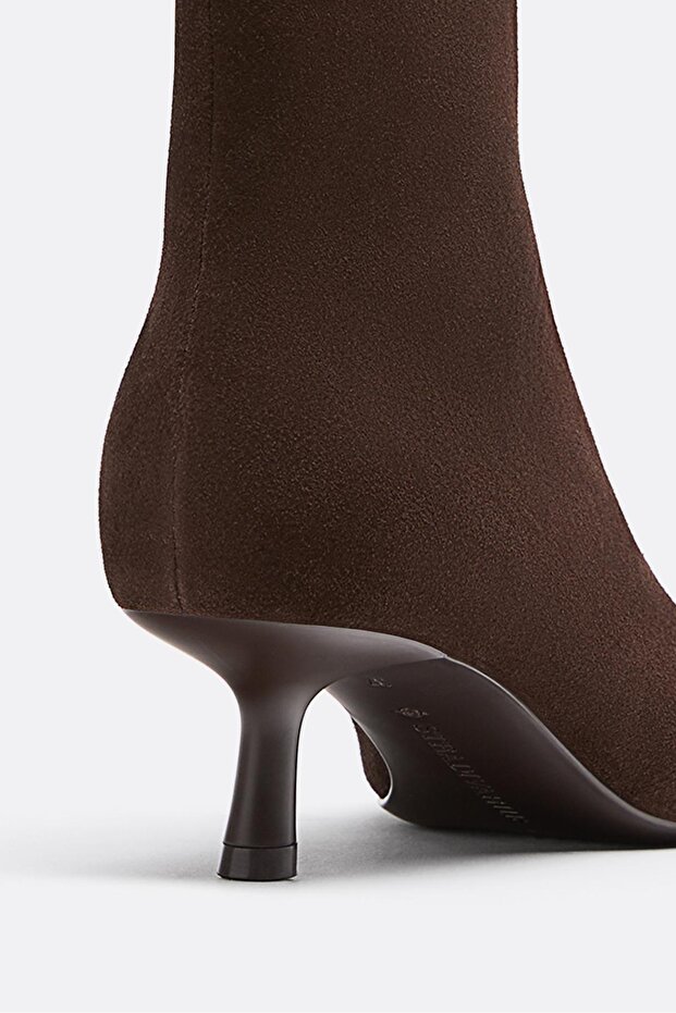 Stiletto topuklu bilekte süet bot - 4