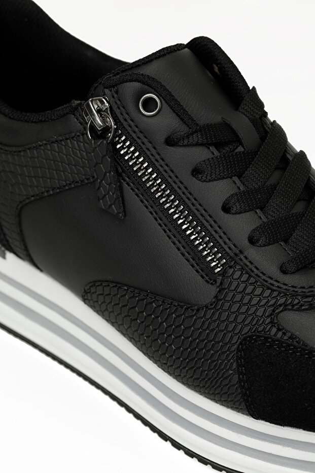 ANNA W 5PR Siyah Kadın Sneaker - 7