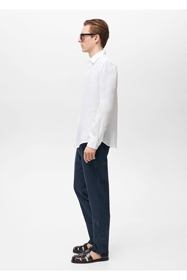 %100 keten gömlek - 8