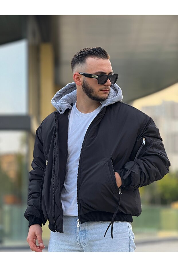 ERKEK MONT BOMBER KAPÜŞONLU - 2