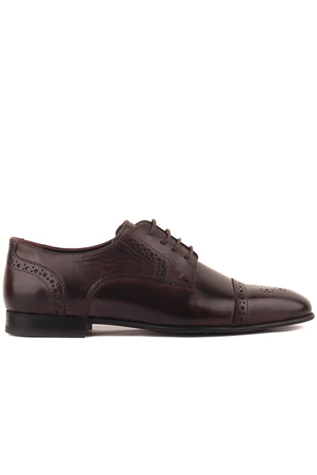 - Brown Leather Lace-Up Men's Classic Shoes 101-9050-11882