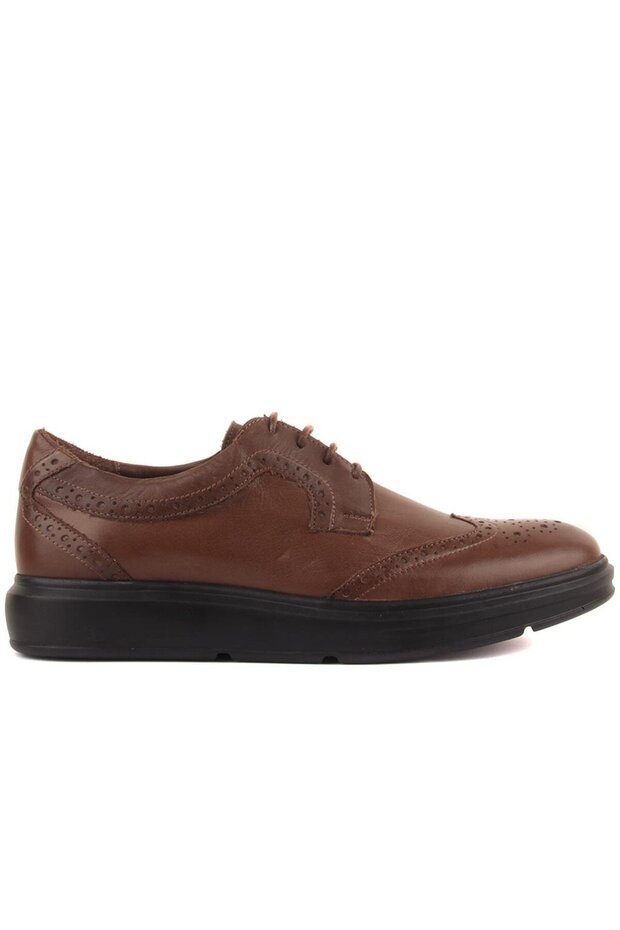 - Brown Genuine Leather Men's Casual Shoes 101-3442-6530