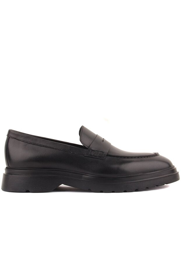 Sail lakers - black leather men's shoes