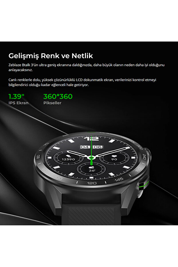 Btalk 3 Starlight Silver Akıllı Saat 1.39" Ips Ekran, Kalp Atış Hızı Ve Kan Oksijen Takibi - 5