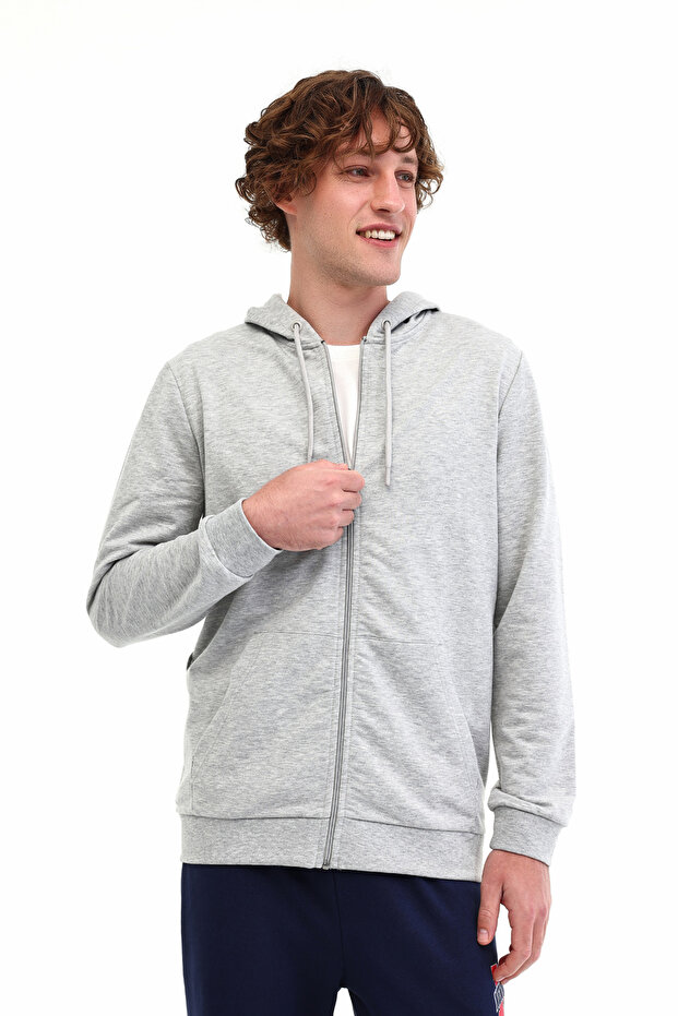 MB 18SN87 5PR Gri Erkek Eşofman Üstü - 1