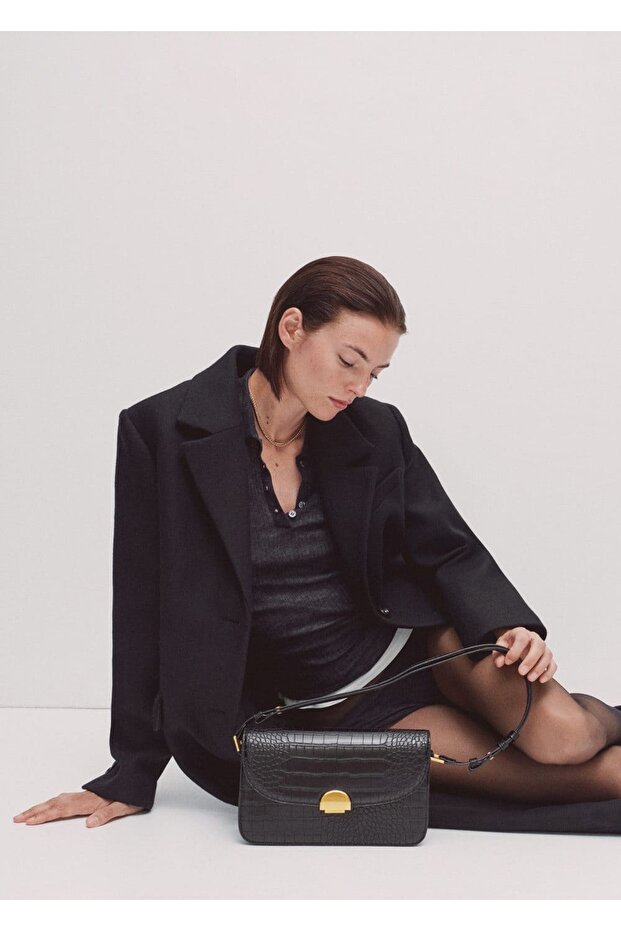 Kroko Çapraz Askılı Çanta - 2