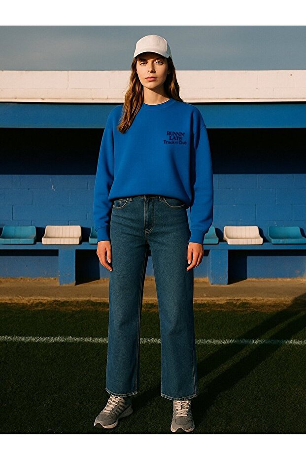 Mavi Sweatshırt - 1