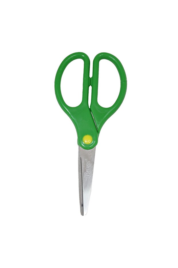 Student Scissors with Protective Case Br-702 - Green - 2