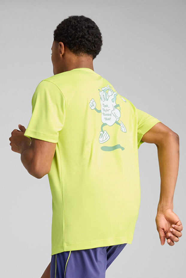 GRAPHICS RUNNING SLOGAN T Sarı Erkek Kısa Kol T-Shirt - 4