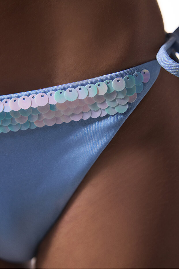 Sequin, Pullu Mavi Bikini Altı - Gamze Erçel Koleksiyonu - 4