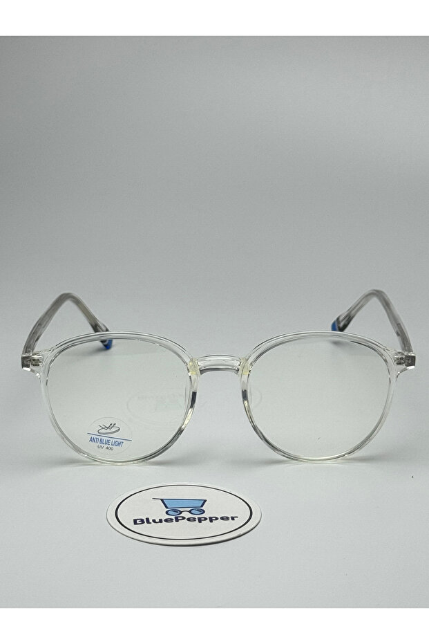 بلو بلوك موديل شفاف أزرق - نظارات كمبيوتر للحماية من الضوء - 1