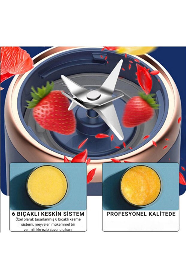 400Ml Kişisel Şarjlı Blender Taşınabilir Smoothies Shake'n Blender Meyve Sıkacağı 21000Rpm - 2